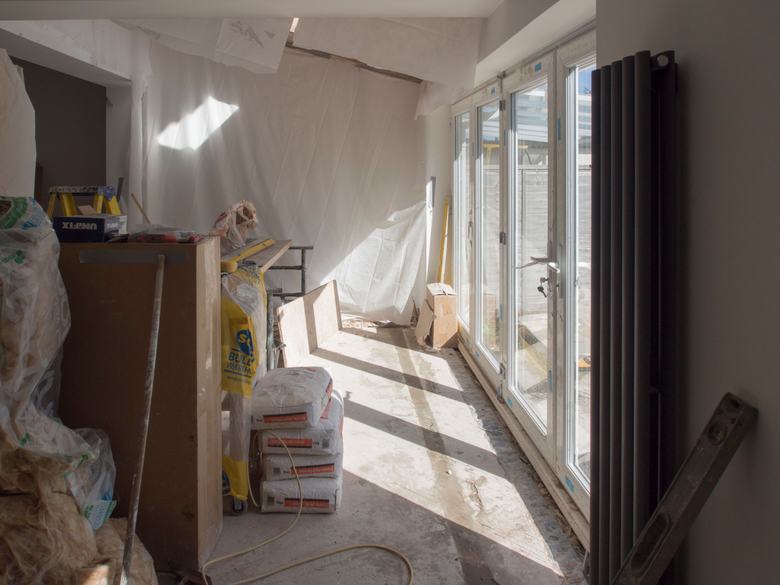 Extension de maison en cours de construction